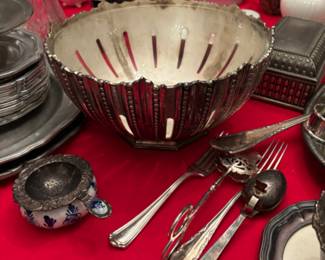 Antique silver plate and sterling tiffany