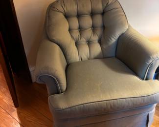 Green living room arm chair