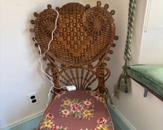 Antique Victorian wicker chair , great condition