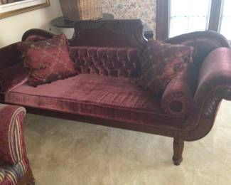 Antique Empire revival tufted back couch $1175.