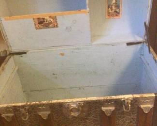 interior of steamer chest