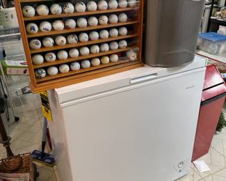 Small chest freezer and golf ball display