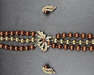 Vintage St Labre Choker Earring Set