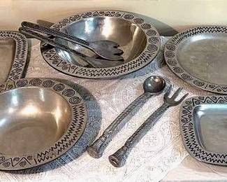 Vintage Pewter Set