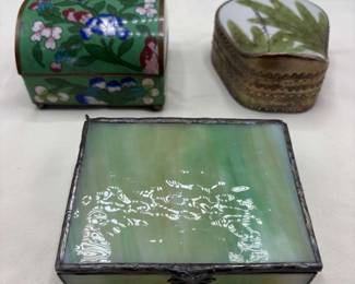 Green Trinket Boxes