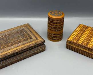 Hand Carved Wooden Boxes