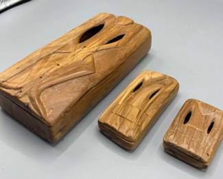 African Carved Box Set