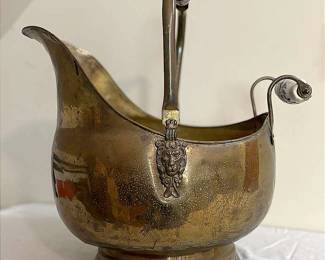 Antique Brass Scuttle Bucket