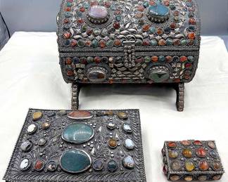 Antique Moroccan Jewelry Boxes