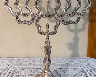 Large Silverplate Menorah
