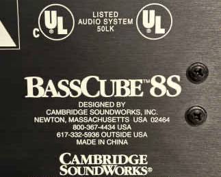 Cambridge SoundWorks BassCube 8S