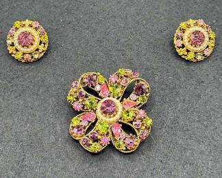 Florenza Pin And Earring Set