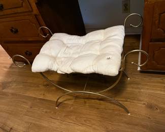 #125 vanity stool brass $20.00