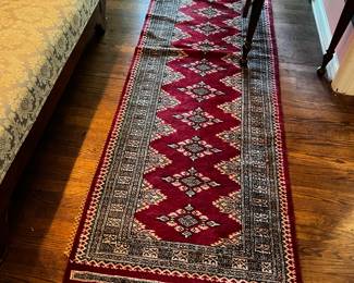 #65 Hand-Knotted Silk Runner Rug - 30x122 $175.00