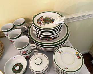#206 Noel Intl. China - Christmas China - 8 place setting $65.00