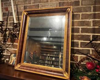 #78 Wood Gold Painted Beveled Mirror - 20x24 $30.00