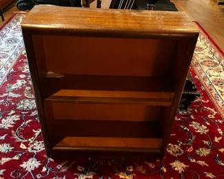 #74 Wood Bookcase w/2 shelves - 25x9x29 $30.00
