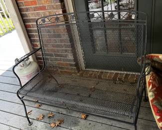 #29 Black Wrought Iron Loveseat - 47" Long $75.00