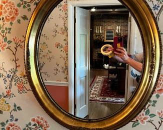 #67 Heavy Wood Oval Mirror - 24x28 $75.00