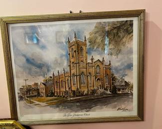 #92 First Presbyterian Church Numbered Print 133/300 by Albert Lane Framed - 22x17 $75.00