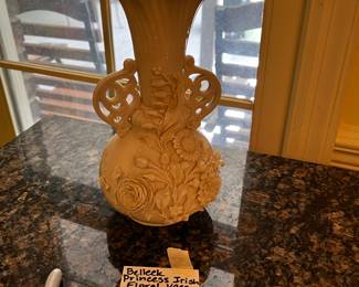#184 Beleek Princess Irish Floral Vase - 9" $80.00