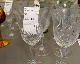 #197 Rogaska Richmond Gold Red Wine Glasses - Set of 6 $60.00