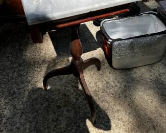 #107 marble top pedestal table 14x14x27 $65.00