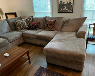 #112 gray sectional with u shape 8feet x 10 feet x6 feet $200.00