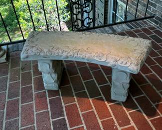 #68 Concrete Half Round 2 pc Bench - 36x17 (you Move down a lot of stairs on porch) $65.00
#69 Concrete Half Round 2 pc Bench - 36x17 (you Move down a lot of stairs on porch) $65.00