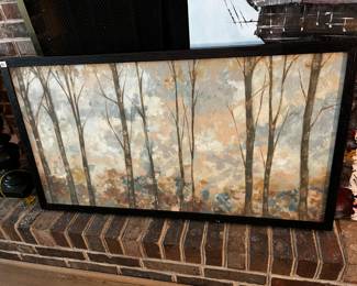 #169 Acrylic Painting of Trees Framed - 21.5Tx40W $50.00