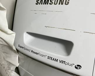 #115 Samsung front load washer and dryer on stand steam $600.00 YOU MOVE basement