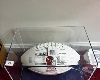 #217 2015 Alabama football in case $25.00