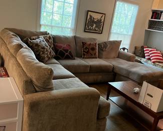 #112 gray sectional with u shape 8feet x 10 feet x6 feet $200.00