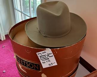 #216 Vtg 60's Stetson open road 25' cowboy hat w box size 7.25 $125.00