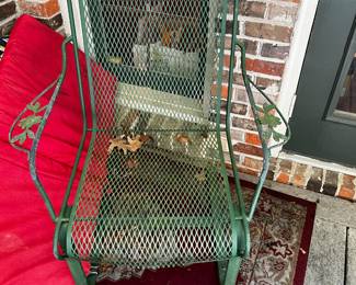 #30 Green Bouncy Wrought Iron Bouncy Chair $40.00