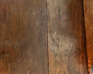 #62 Wood 3 drawer Chest of Drawers (as is cracked top) - 32x16.5x29 $175.00