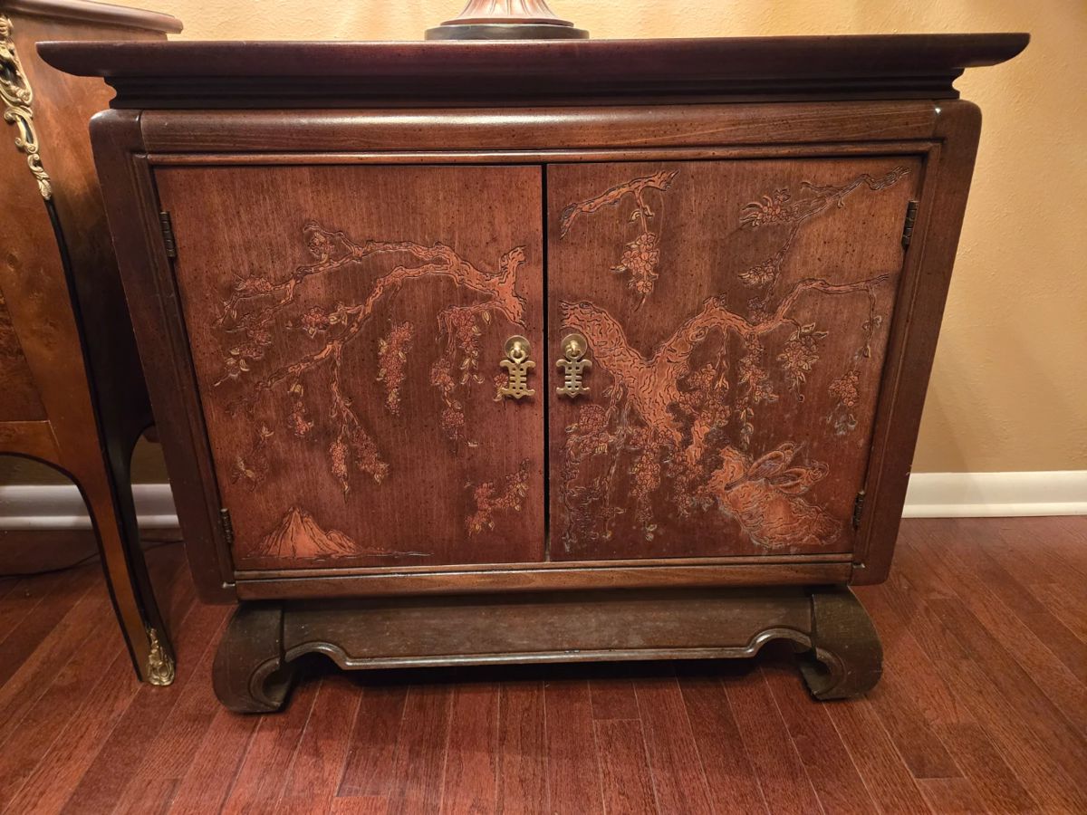 Asian inspired cabinet