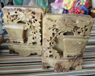 Soapstone bookends