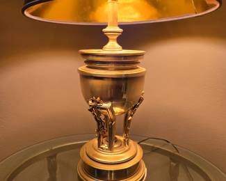 Brass lamp detail