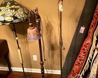 Antique / vintage lamps, area rugs