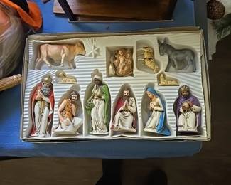 Vintage German nativity set
