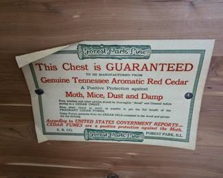 Cedar chest detail