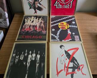 Broadway programs framed