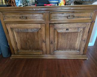 Vintage rustic wood buffet