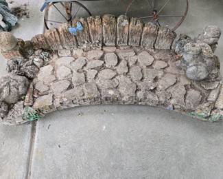 Concrete path with animals garden decor