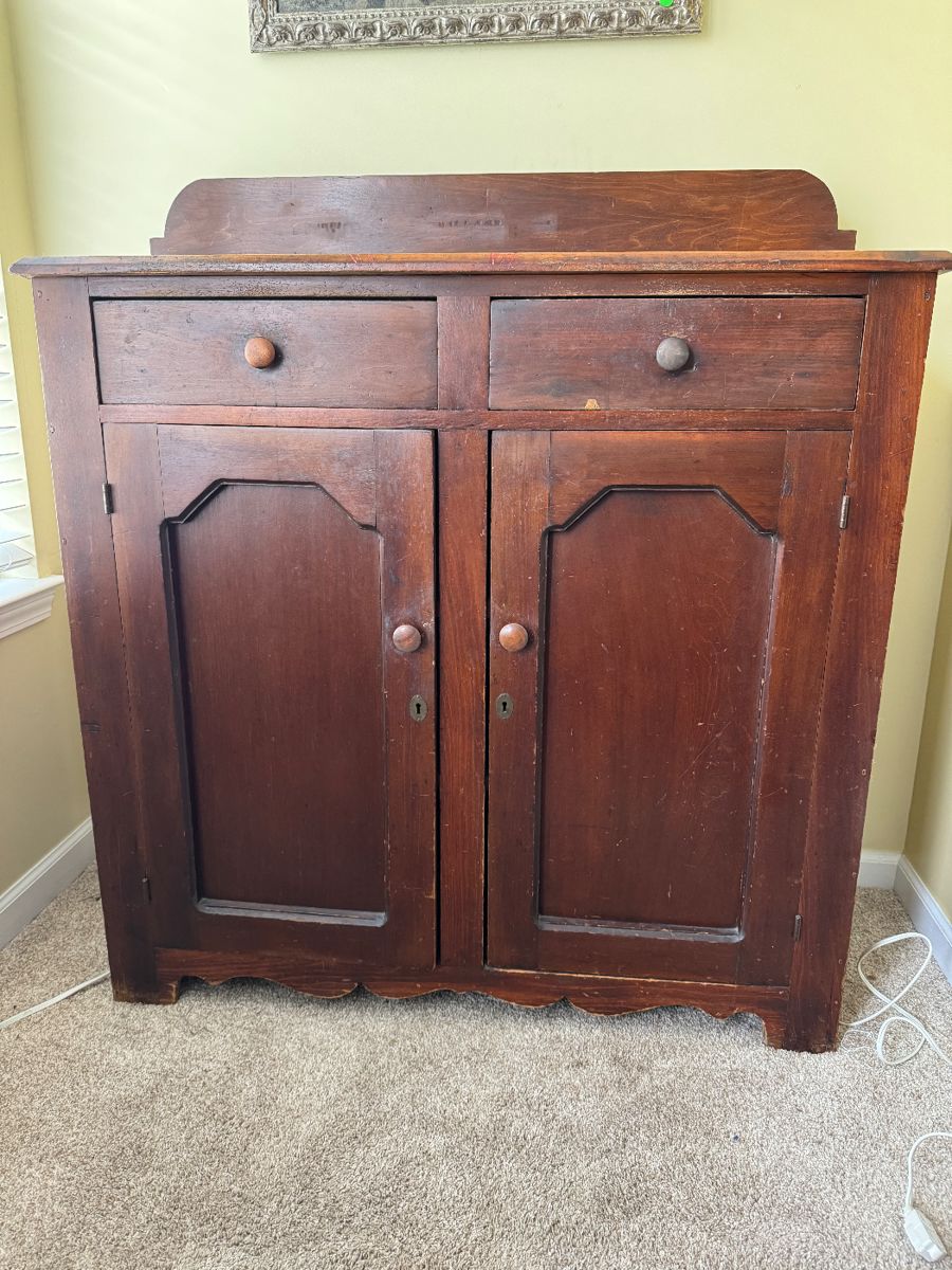 Antique Jelly cupboard 51” h x 42” w x 15”d