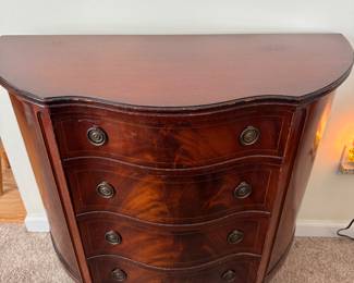 Federal Style mahogany chest with brass drawer pulls. 31h x 31w