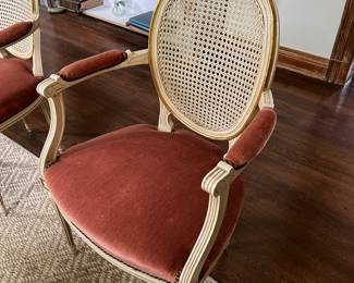 pair of mohair armchairs