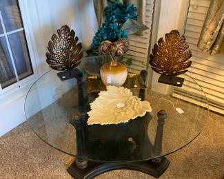 Glass top coffee table