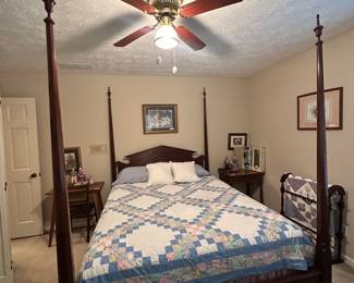 Mahogany queen size federal style poster bed